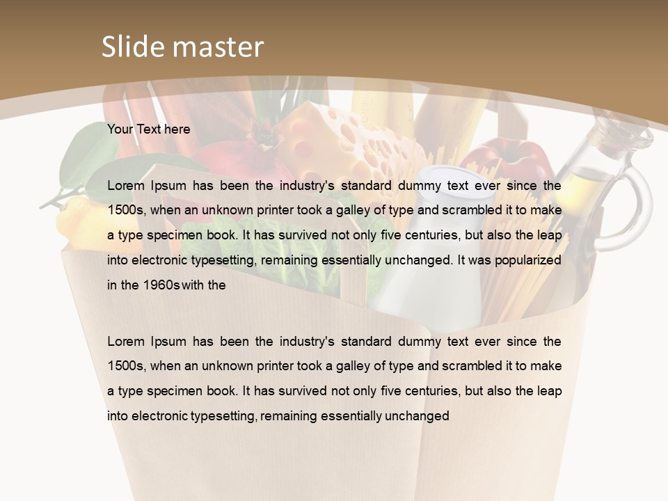 Supermarket Grocery Spaghetti PowerPoint Template