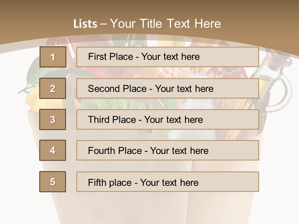 Supermarket Grocery Spaghetti PowerPoint Template