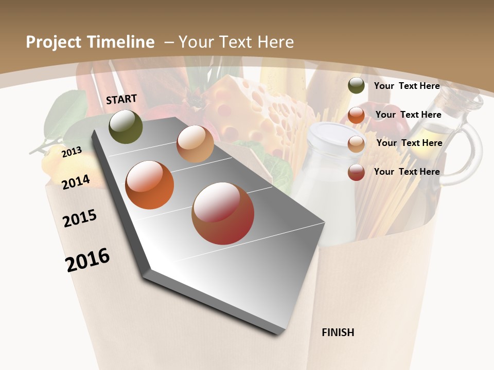 Supermarket Grocery Spaghetti PowerPoint Template
