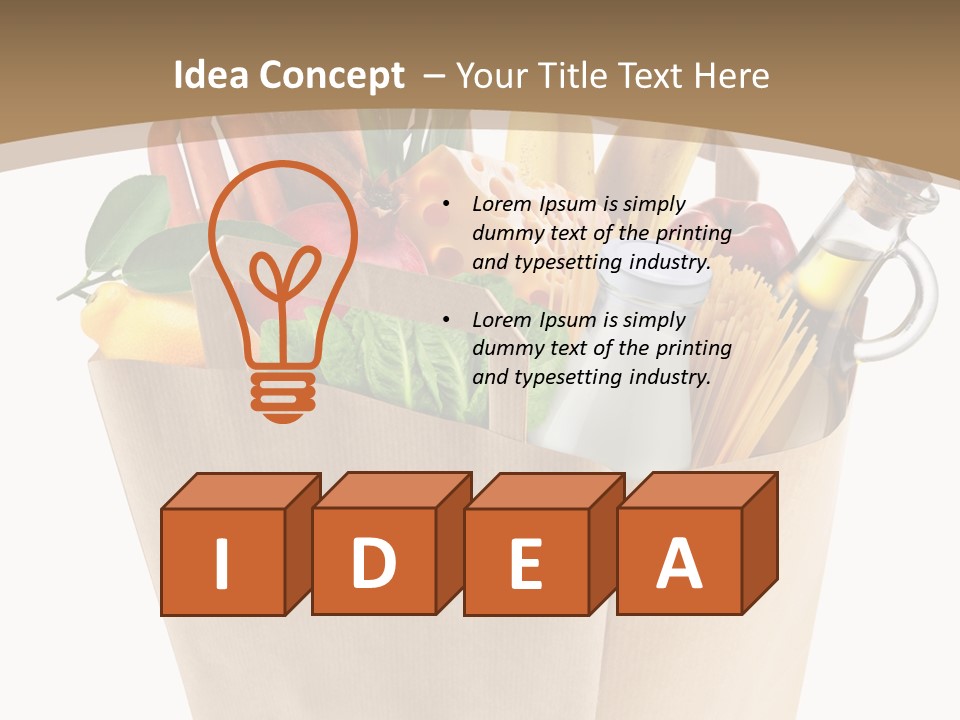 Supermarket Grocery Spaghetti PowerPoint Template