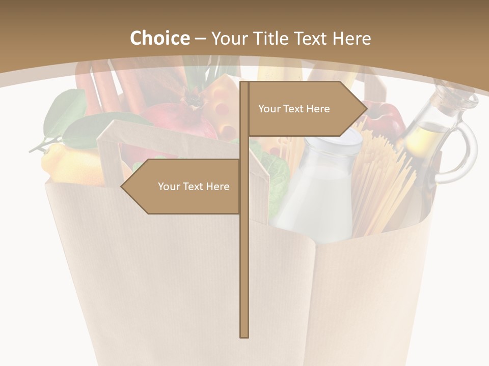 Supermarket Grocery Spaghetti PowerPoint Template