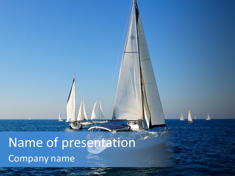 Direction Sail Race PowerPoint Template