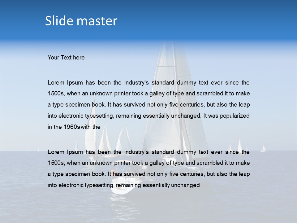 Direction Sail Race PowerPoint Template