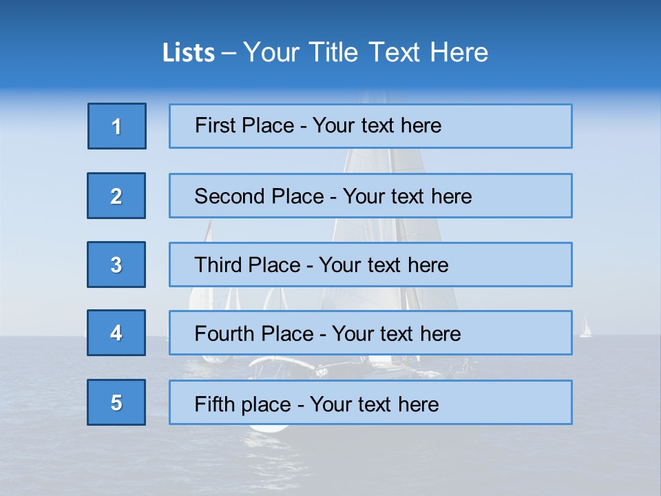 Direction Sail Race PowerPoint Template