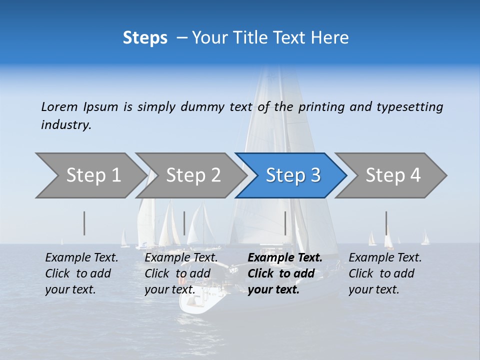 Direction Sail Race PowerPoint Template