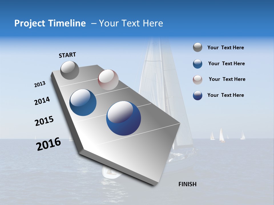Direction Sail Race PowerPoint Template