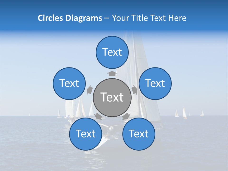 Direction Sail Race PowerPoint Template