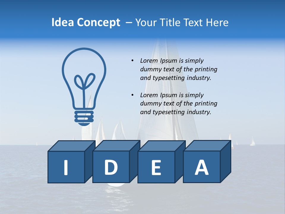 Direction Sail Race PowerPoint Template