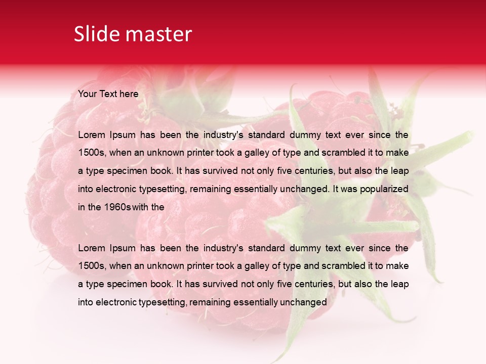 Red Vitamin Food PowerPoint Template