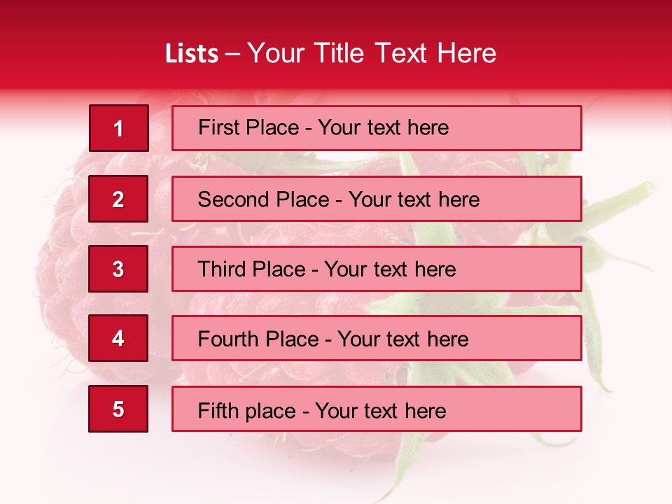 Red Vitamin Food PowerPoint Template