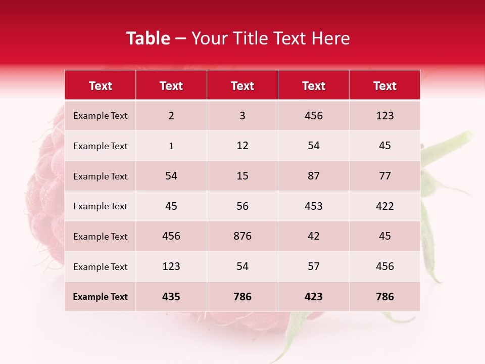 Red Vitamin Food PowerPoint Template