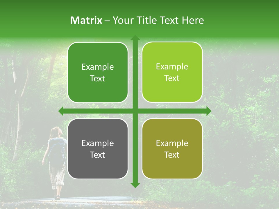 Wet Female Road PowerPoint Template