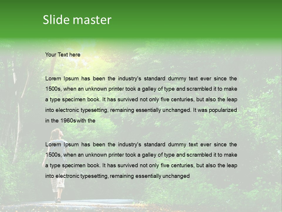 Wet Female Road PowerPoint Template