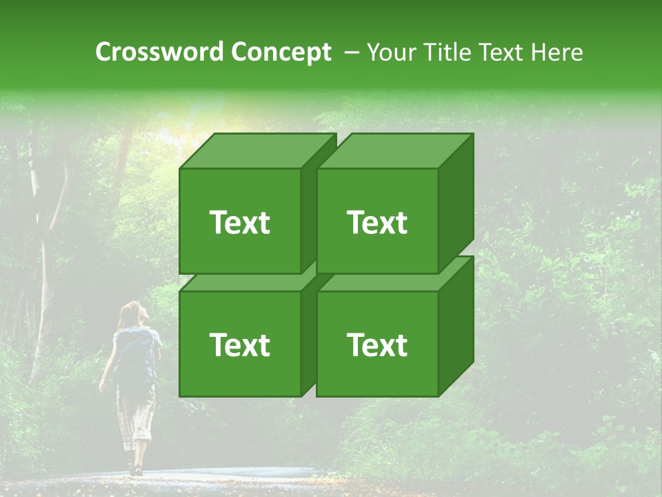 Wet Female Road PowerPoint Template