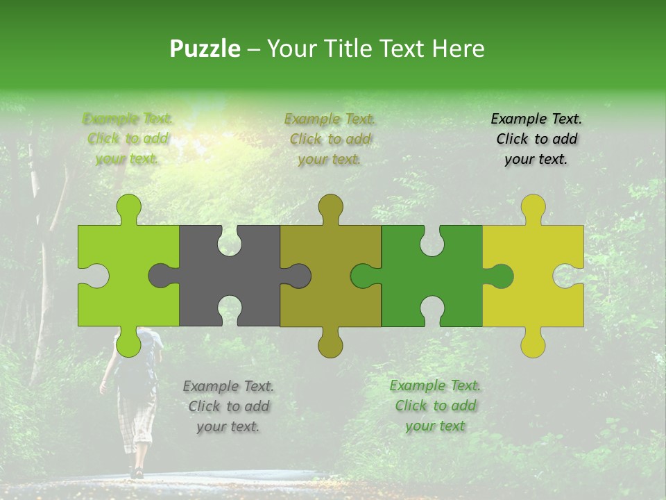 Wet Female Road PowerPoint Template