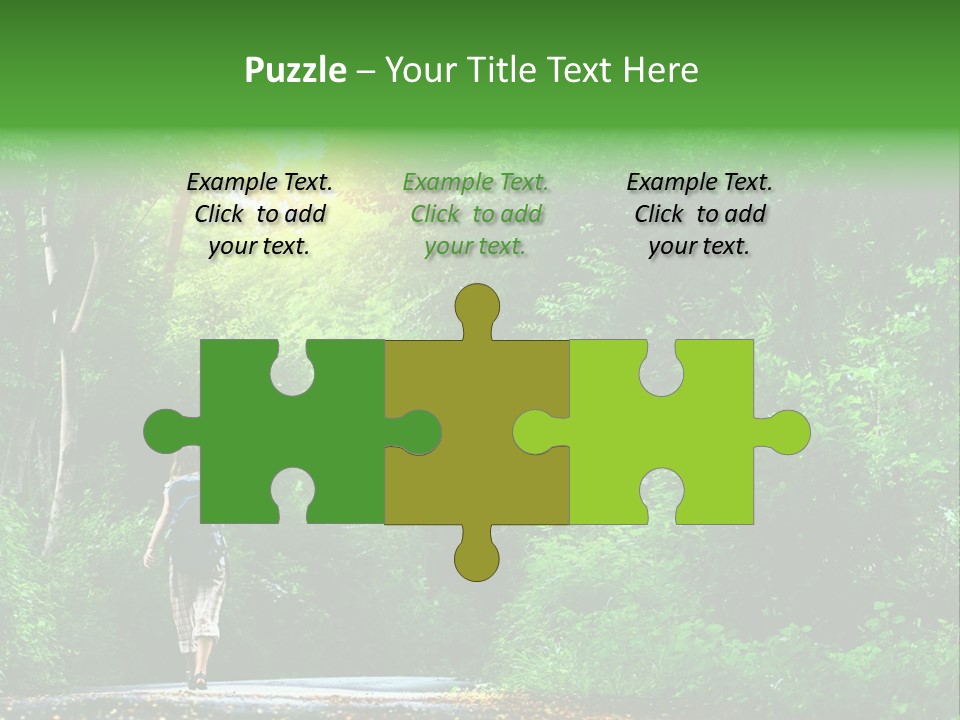 Wet Female Road PowerPoint Template