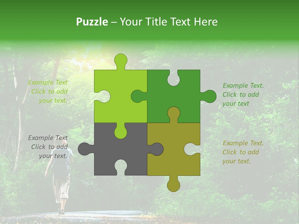 Wet Female Road PowerPoint Template