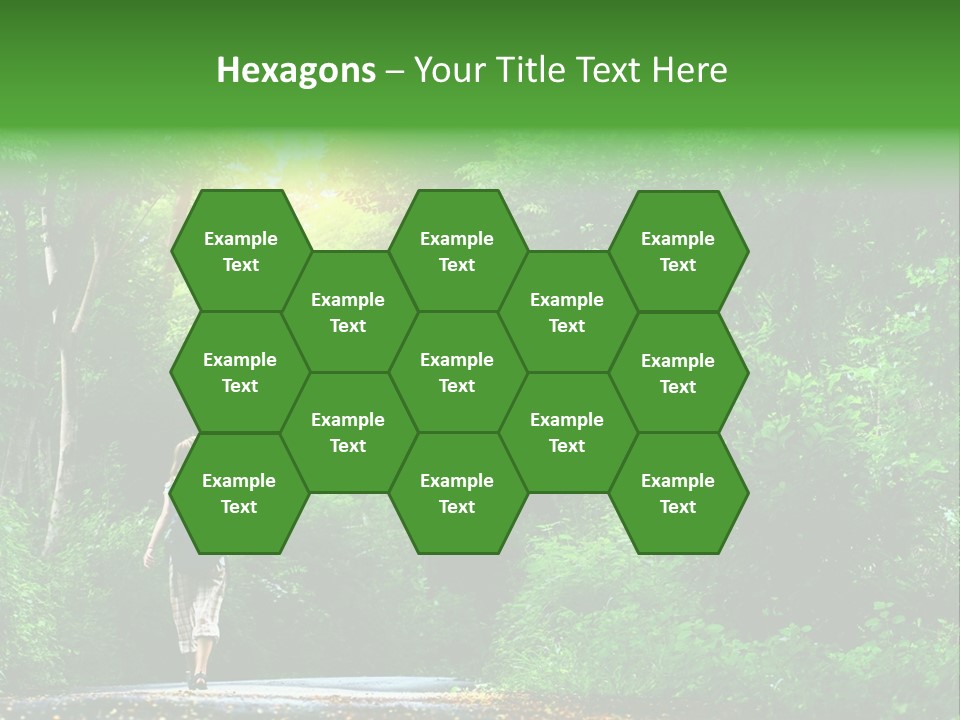 Wet Female Road PowerPoint Template