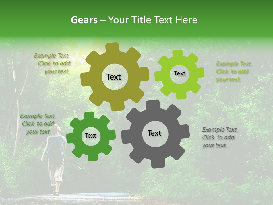 Wet Female Road PowerPoint Template