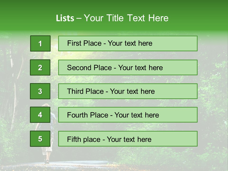 Wet Female Road PowerPoint Template