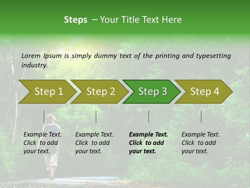 Wet Female Road PowerPoint Template