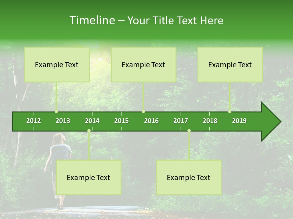 Wet Female Road PowerPoint Template