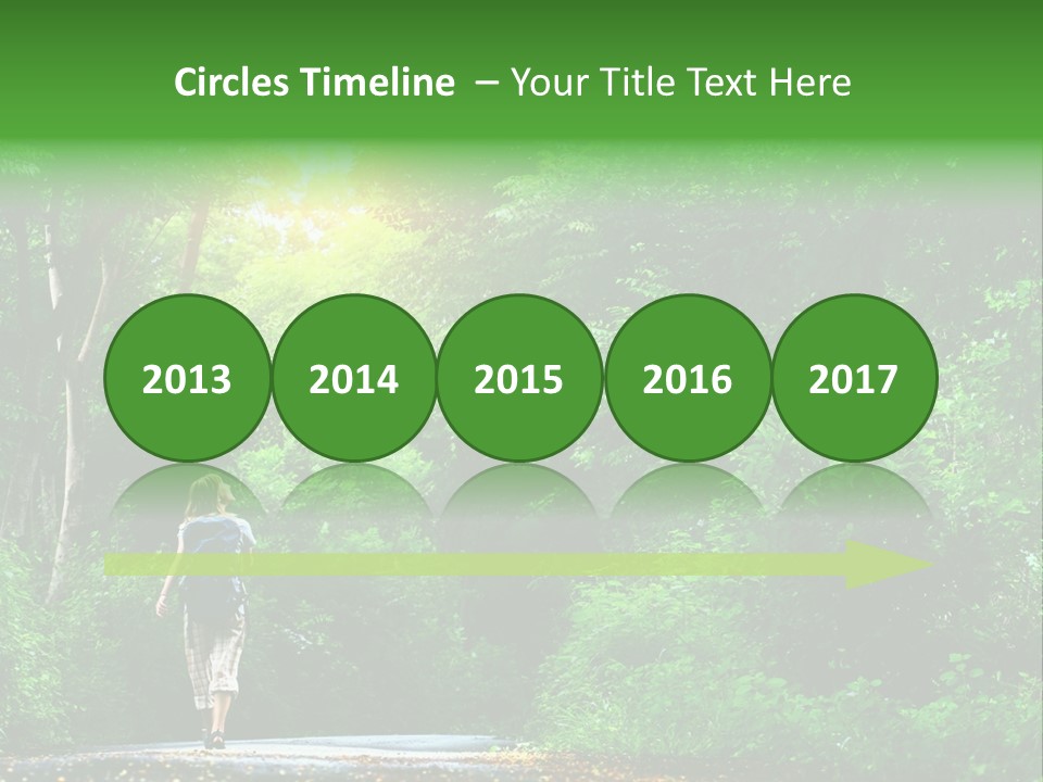 Wet Female Road PowerPoint Template