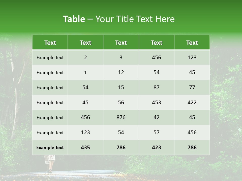 Wet Female Road PowerPoint Template