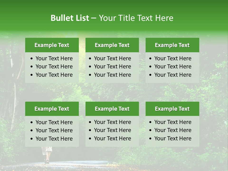 Wet Female Road PowerPoint Template