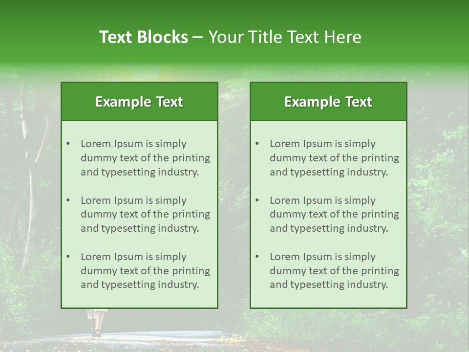 Wet Female Road PowerPoint Template