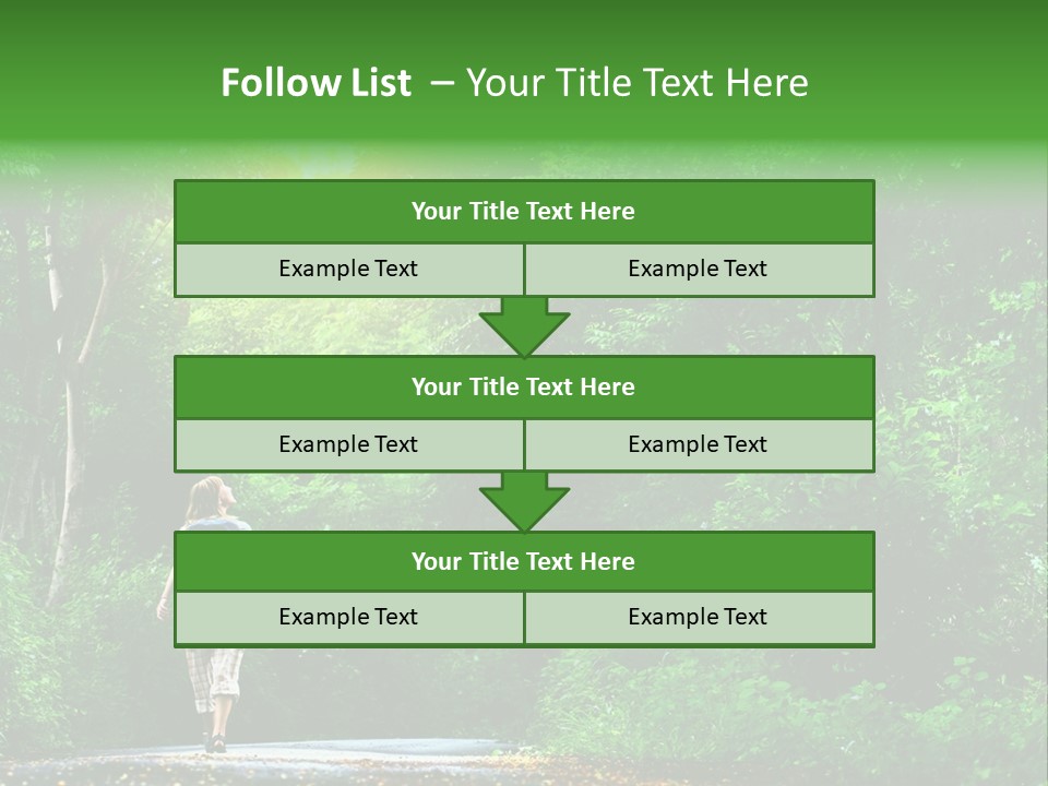 Wet Female Road PowerPoint Template