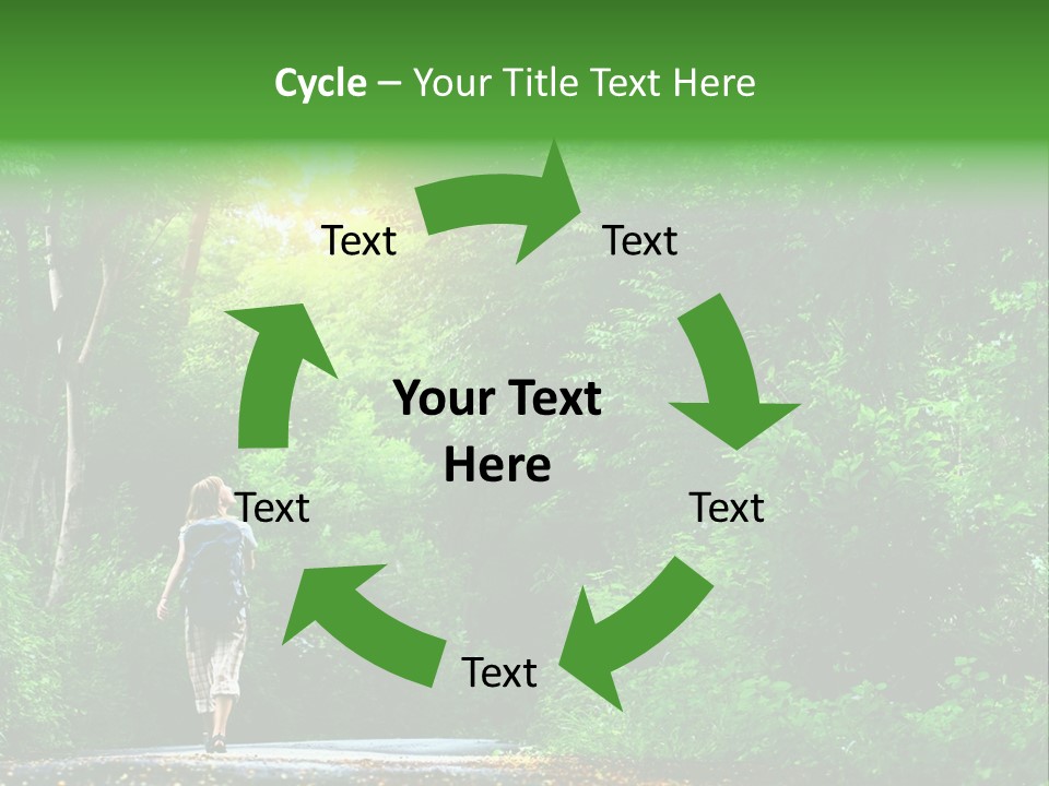 Wet Female Road PowerPoint Template