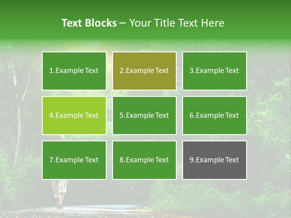 Wet Female Road PowerPoint Template