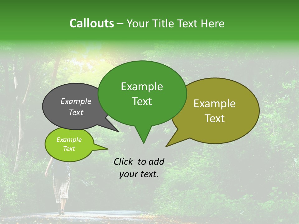 Wet Female Road PowerPoint Template