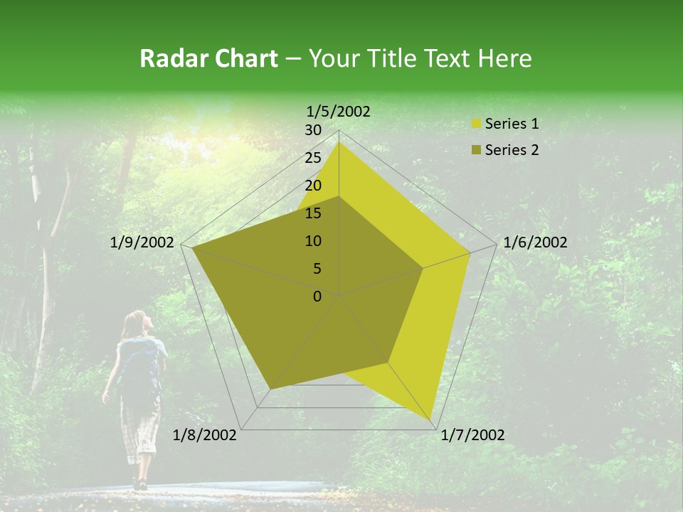 Wet Female Road PowerPoint Template