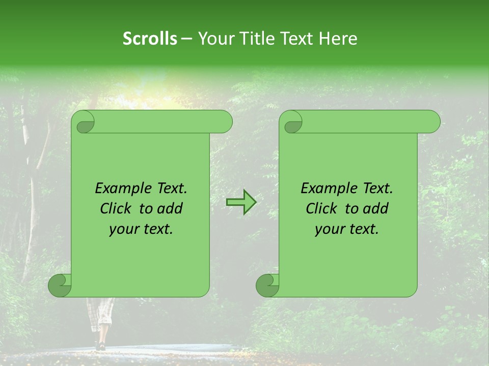Wet Female Road PowerPoint Template