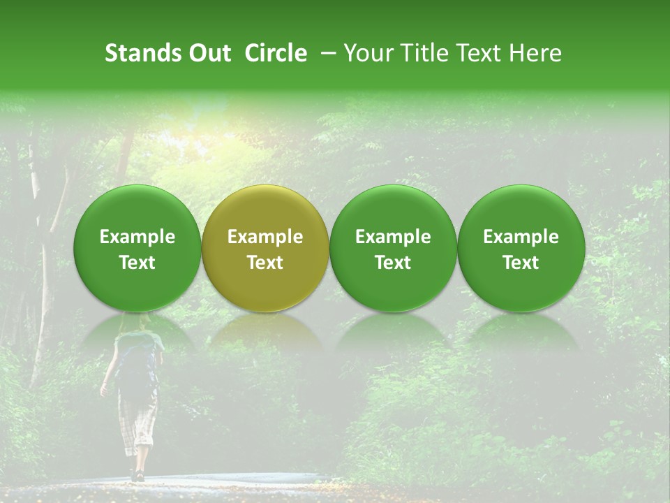 Wet Female Road PowerPoint Template