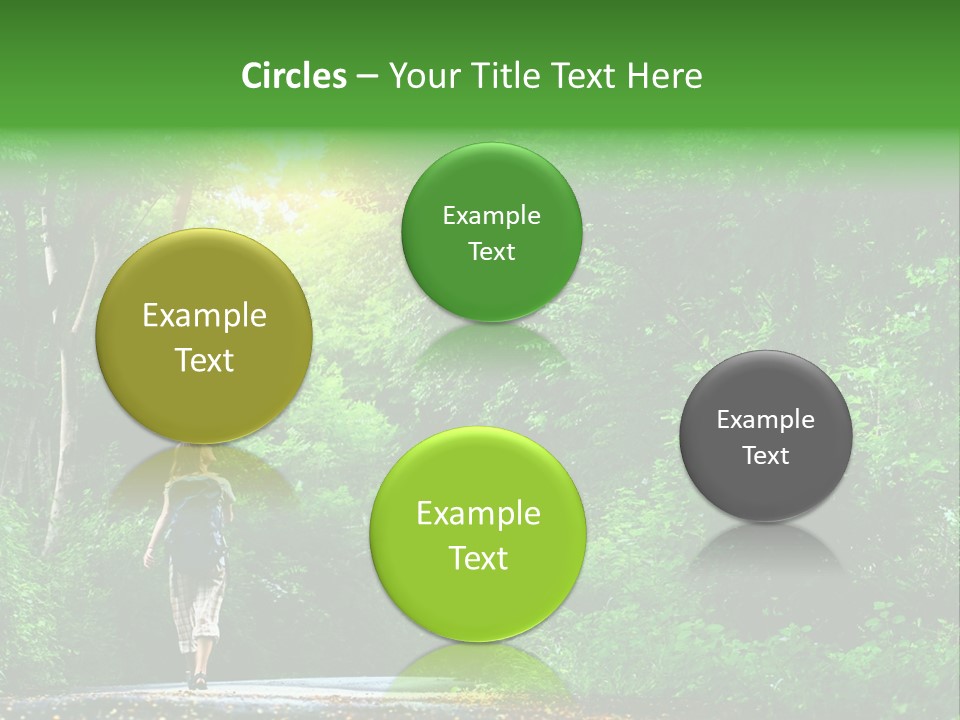 Wet Female Road PowerPoint Template