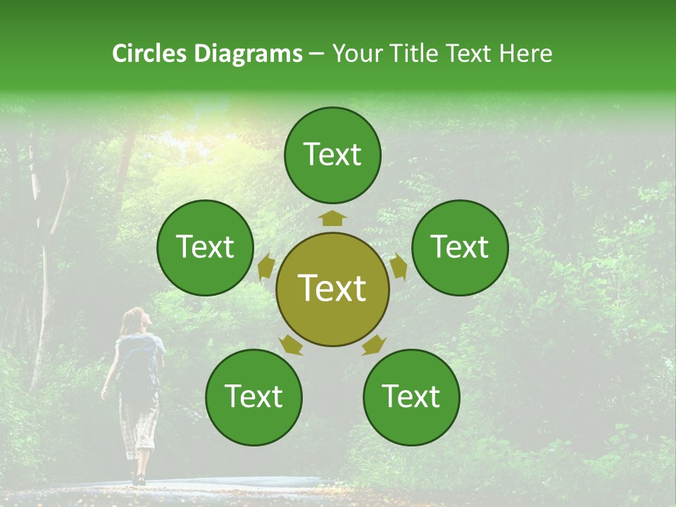 Wet Female Road PowerPoint Template