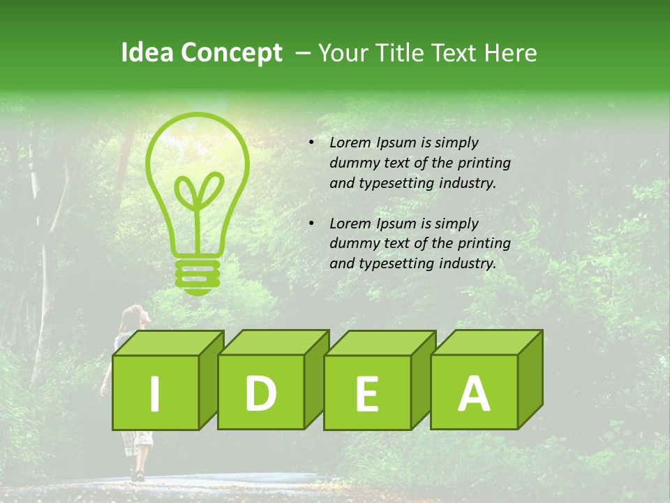 Wet Female Road PowerPoint Template