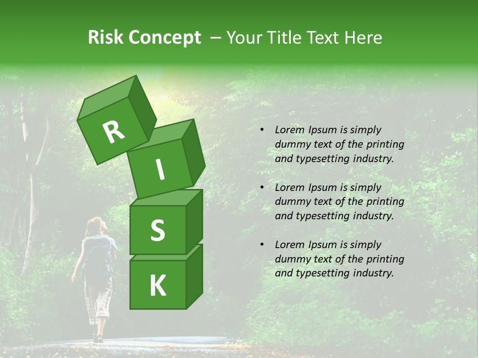 Wet Female Road PowerPoint Template