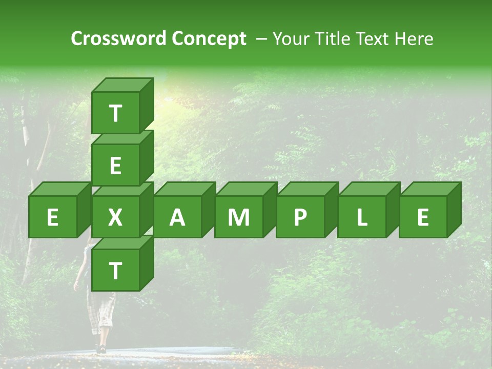 Wet Female Road PowerPoint Template