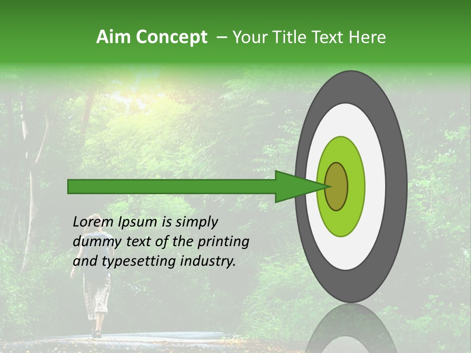 Wet Female Road PowerPoint Template