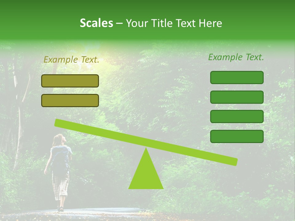 Wet Female Road PowerPoint Template