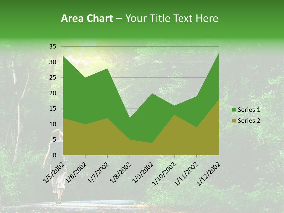 Wet Female Road PowerPoint Template