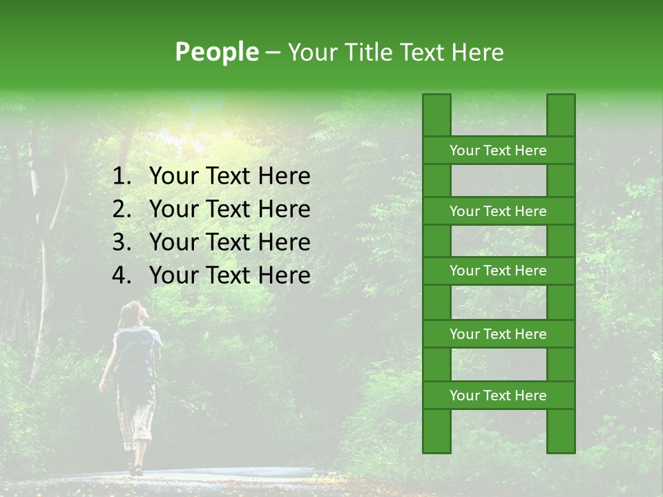 Wet Female Road PowerPoint Template