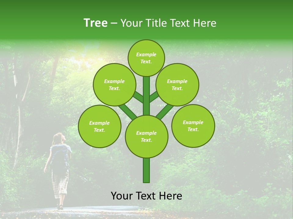 Wet Female Road PowerPoint Template