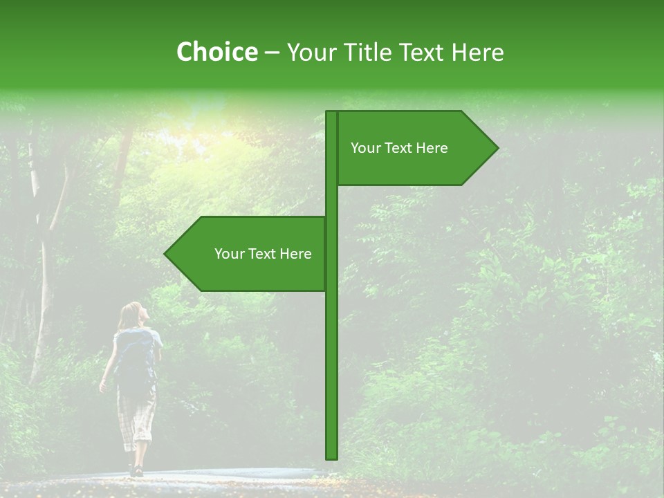 Wet Female Road PowerPoint Template