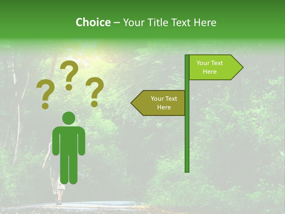 Wet Female Road PowerPoint Template