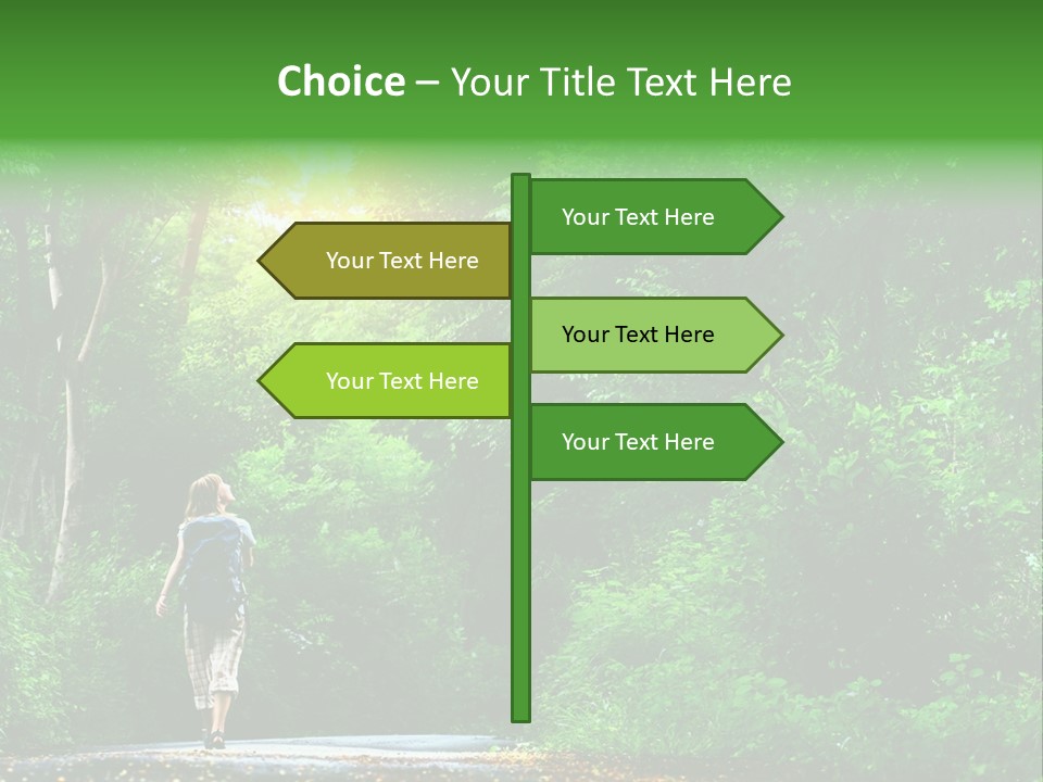 Wet Female Road PowerPoint Template